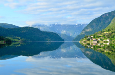 Fototapeta na wymiar Hardangerfjord, Ulvik, Norway