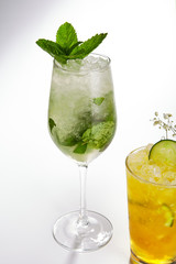 Mojito cocktail close up