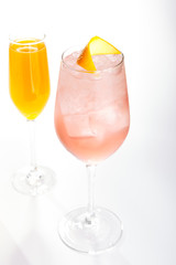 Raspberry french cocktail close up