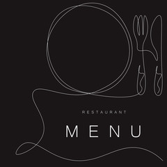 Menu restaurant background. Vector illustration.
