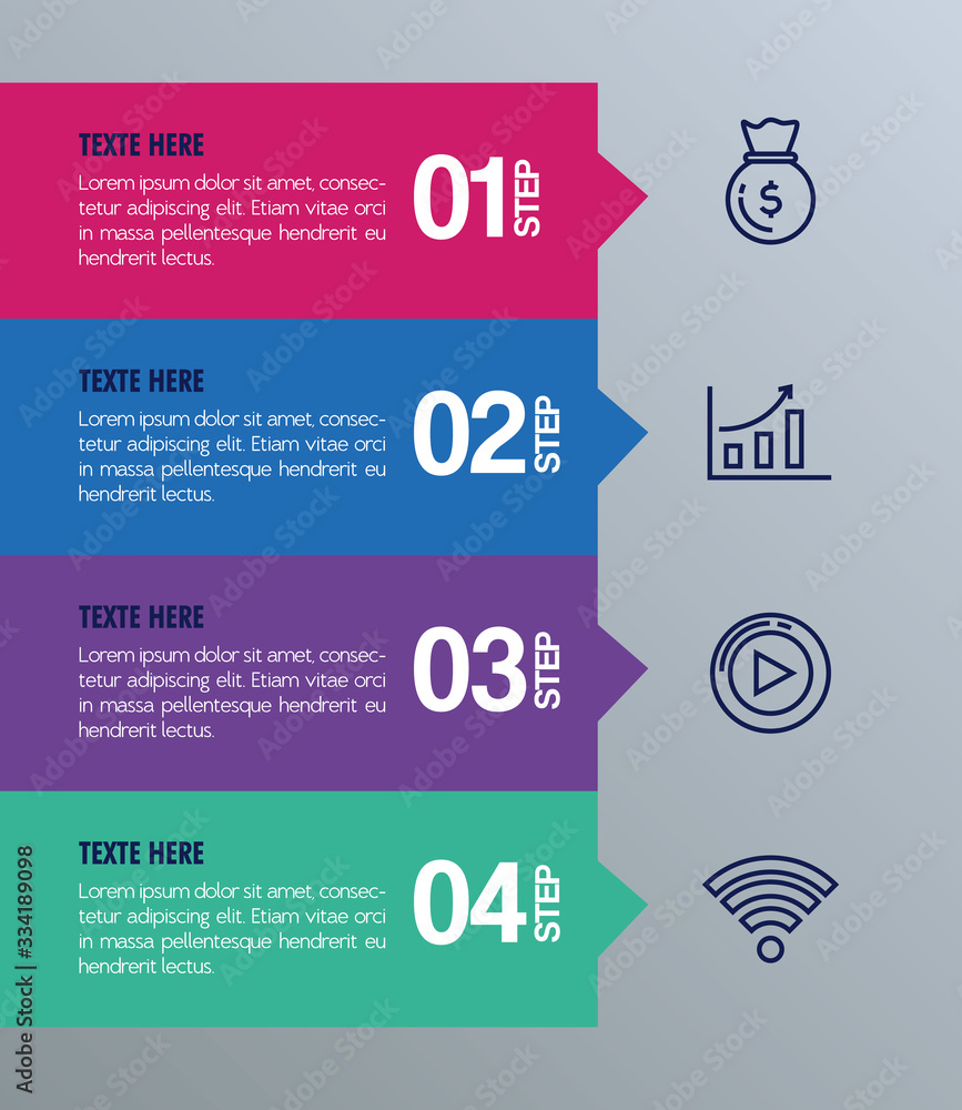Poster statistical infographic with numbers and icons vector illustration design