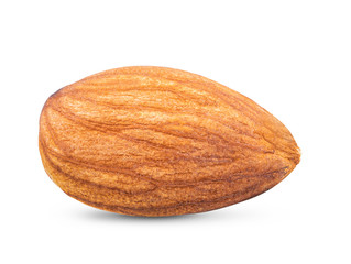 almonds on white background