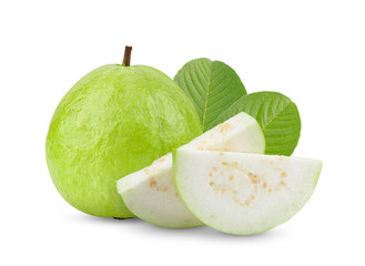 Guava fruit isolated on white