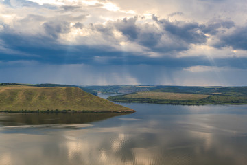 Fototapeta na wymiar Bakota Dnister river Ukraine Podil Nature