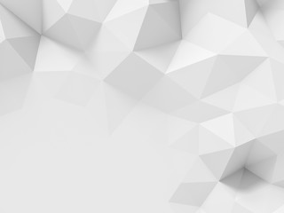 Abstract white polygonal background