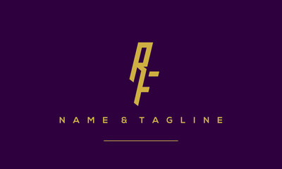 Fototapeta premium Alphabet letter icon logo RF