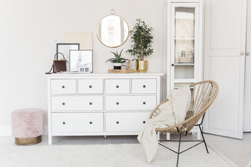 interior of a room with furniture