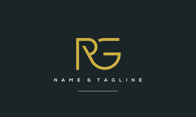 Alphabet letter icon logo RG