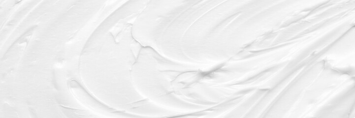 Cream texture for skin nourishment for good skin health. Lotion Cosmetics Full frame Background Abstract texture Longitudinal Panorama High resolution.
