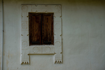 Fototapeta premium window rustic house, rustic, old house, village house