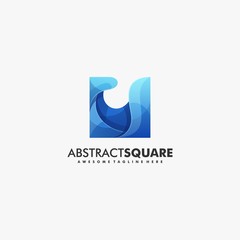 Vector Logo Illustration Abstract Square Colorful Style.