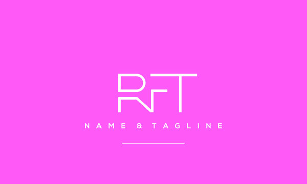 Alphabet letter icon logo RFT