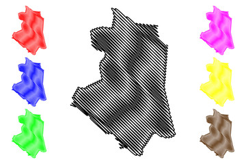 Aizkraukle Municipality (Republic of Latvia, Administrative divisions of Latvia, Municipalities and their territorial units) map vector illustration, scribble sketch Aizkraukle map