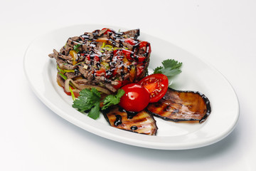 healthy food on a white background