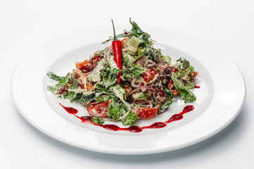 healthy food on a white background