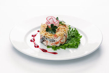 healthy food on a white background