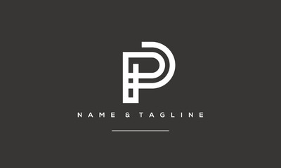 Obraz premium Alphabet letter icon logo P
