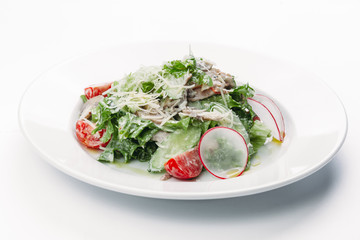 healthy food on a white background