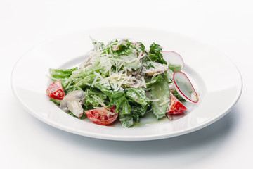 healthy food on a white background