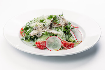 healthy food on a white background