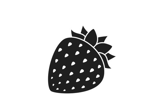 strawberries icon. food ingredient image. fruit and vegetarian food design element