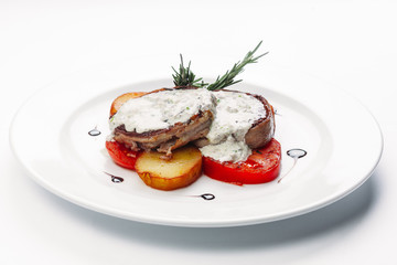 healthy food on a white background