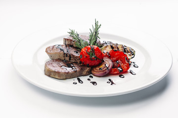 healthy food on a white background