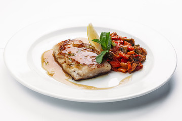 healthy food on white background