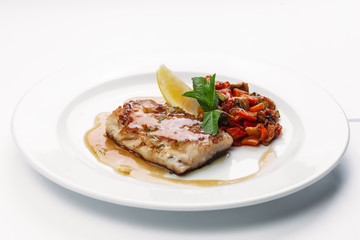 healthy food on white background