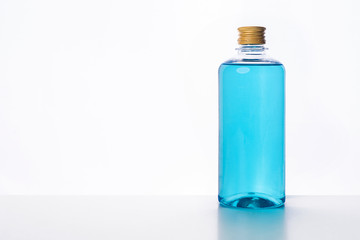 Alcohol Sanitizer cleaners for anti Bacteria and virus on White Background, People using alcohol to wash hands to prevent COVID-19 virus,