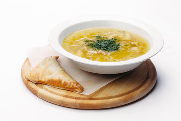 healthy food on white background