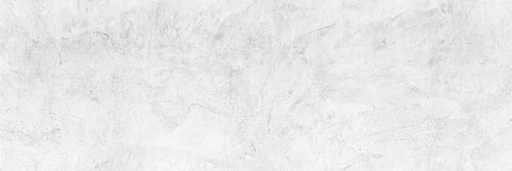 Zelfklevend Fotobehang Cement wall floor High Resolution White and gray Panorama full frame Abstract texture background. © prasong.