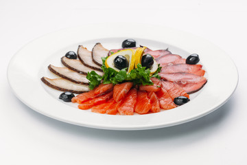 healthy food on white background