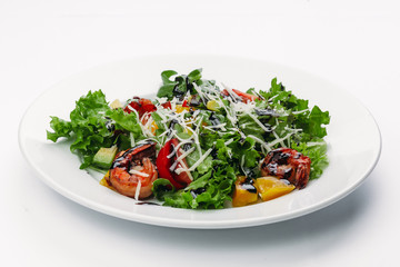 healthy food on a white background