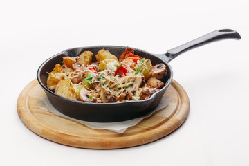 frying pan on a white background