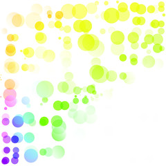 Bubbles Circle Dots Unique Colorful Bright Vector Background