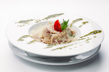 healthy food on white background