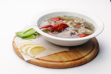 soup in a bowl with cancer