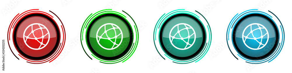 Aufkleber social round glossy vector icons, internet, communication, global technology set of buttons for webd