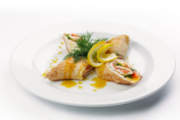 pancakes with fish