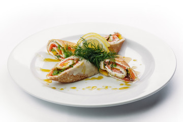 pancakes with fish