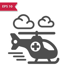 Flying Helicopter Icon