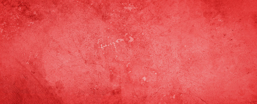 Red background on cement floor texture - concrete texture - old vintage grunge texture design - large image in high resolution