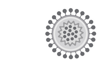 Virus or bacteria isolated on white background