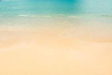 Sand  and ocean on tropical  Beach at Phuket Thailand