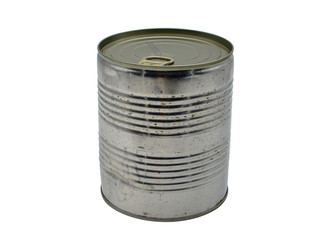 Alte rostige Dose von schräg Vorne