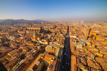 Obraz premium Aerial cityscape view from 