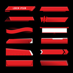 Red lower third graphic