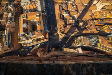 Fototapeta na wymiar Aerial cityscape view from 