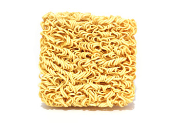 Instant noodles, isolated on white background. Clipping path